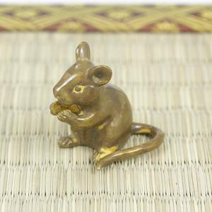 干支置物（銀製）鼠・ねずみ・ネズミ 子鼠 二匹 : 京都工芸舎 Yahoo!店