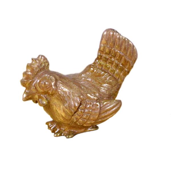 置物 干支（黄銅製）酉・鶏・にわとり・ニワトリ チャボ 雌 小  