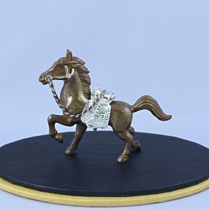 置物 干支(黄銅製・銀製)午・馬・うま 爽快馬...の詳細画像3