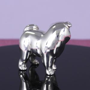 干支 置物(銀製)戌・犬・仔犬・子犬・いぬ 立の詳細画像2