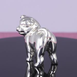 干支 置物(銀製)戌・犬・仔犬・子犬・いぬ 立の詳細画像3