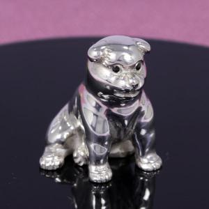 干支 置物(銀製)戌・犬・仔犬・子犬・いぬ 座...の詳細画像1
