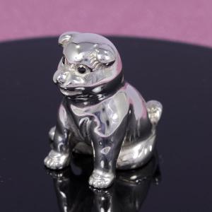 干支 置物(銀製)戌・犬・仔犬・子犬・いぬ 座...の詳細画像2