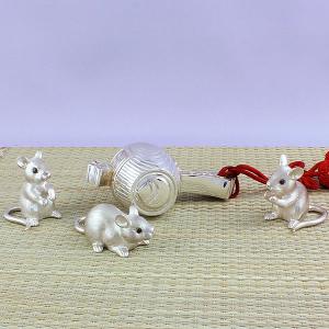 干支 置物（黄銅製）子・鼠・ねずみ 宝珠持ち鼠 座 : 京都工芸舎 Yahoo