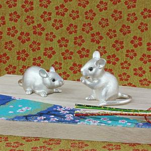 干支 置物（黄銅製）子・鼠・ねずみ 宝珠持ち鼠 座 : 京都工芸舎 Yahoo