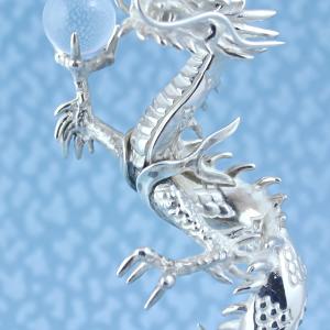 置物 干支(銀製)辰・龍 昇り龍・のぼりりゅう...の詳細画像2