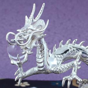 置物 干支(銀製)辰・龍 雲龍・うんりゅう 中の詳細画像1