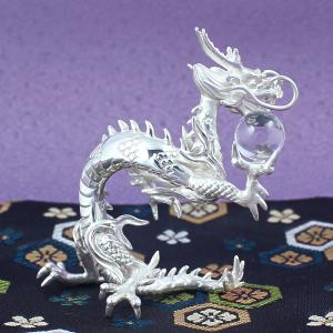 置物 干支(銀製)辰・龍 雲龍・うんりゅう 中...の詳細画像1