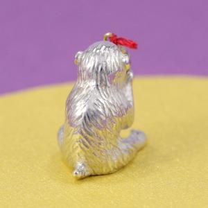 置物 干支(銀製)申・猿・さる・サル 福鈴猿の詳細画像2