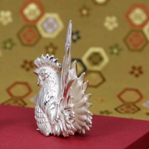 置物 干支(銀製)酉・鶏・にわとり・ニワトリ ...の詳細画像1