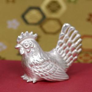 置物 干支(銀製)酉・鶏・にわとり・ニワトリ ...の詳細画像1