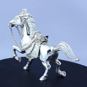 置物 干支(銀製)午・馬・うま 爽快馬 鞍・鐙...の詳細画像2