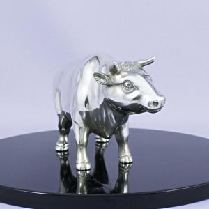 置物 干支(銀製)丑・牛・うし 立牛 大(現品限り)の詳細画像5