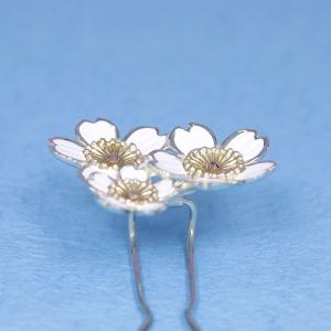 簪・かんざし (銀製) 桜・さくら 霞桜 三花...の詳細画像2