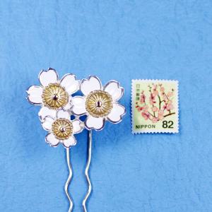 簪・かんざし (銀製) 桜・さくら 霞桜 三花...の詳細画像5