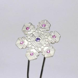 簪・かんざし (銀製) 雪の結晶 雪華・ゆきは...の詳細画像2