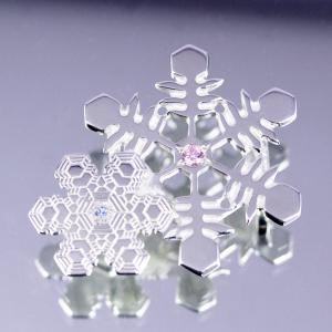 帯留(銀製)雪の結晶 雪華・ゆきはな 二華 A...の詳細画像1