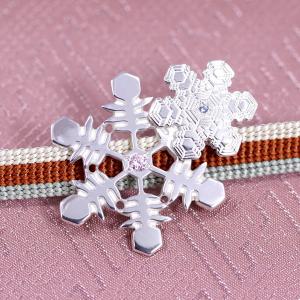 帯留(銀製)雪の結晶 雪華・ゆきはな 二華 A...の詳細画像3