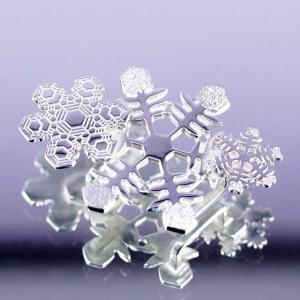 帯留(銀製)雪の結晶 雪華・ゆきはな 三華 Aの詳細画像1