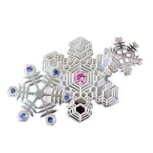 帯留(銀製)雪の結晶 雪華・ゆきはな 三華 B...の詳細画像5