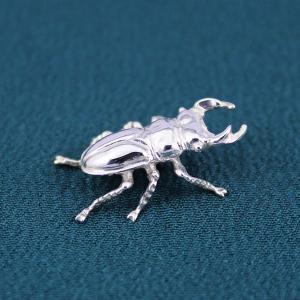 クワガタ ラペルピン ピンブローチ メンズ シルバー925 ダイヤモンド