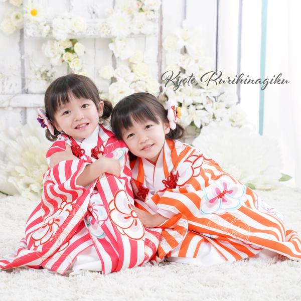 七五三 着物 3歳 販売 三歳 女の子 「 心梅(こうめ) 」 レトロ 古典 オシャレ フルセット ...