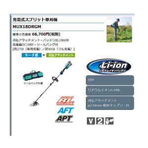 マキタ 充電式スプリット草刈機 MUX18DR...の詳細画像1