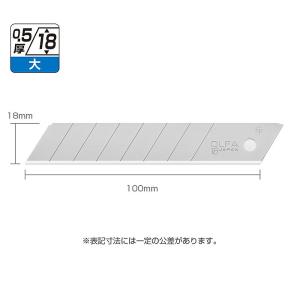 オルファ　OLFA オルファカッター替刃（大）50枚入プラケース　LB50K｜kyotoyamamura