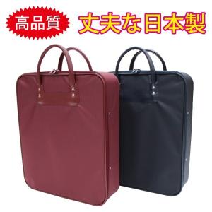 中古品 美品 日本製 着物バッグ 持ち運び 大容量 防水加工済み 和装ケース きものカバン エンジ 赤 高品質 キャリーバッグ