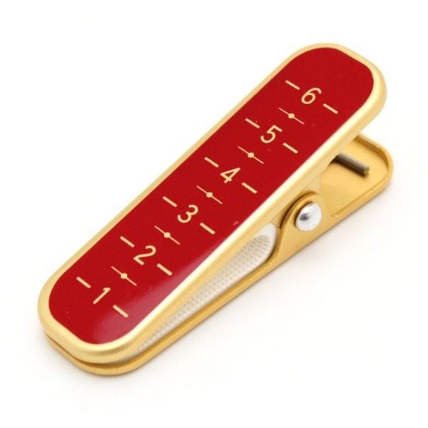 着物クリップ 着付け用クリップ 中サイズ 便利なメモリ付き 7cm きものクリップ 赤 真鍮