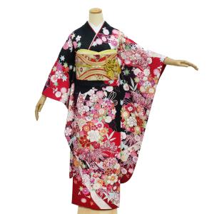 振袖 中古 販売 フルセット一式 正絹 赤 成人式 結婚式 卒業式 結納
