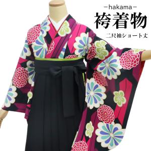 未使用品 ポリ仕立上二尺袖振袖 総柄 ポリ襦袢付き卒業式 成人式③ 袴用きもの 二尺袖 着物 小振袖 中古 単品 リサイクル 格安 美品