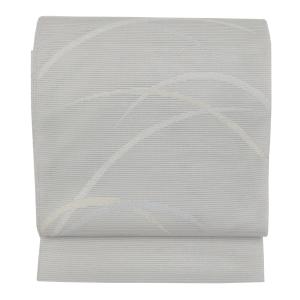 新品、未使用　正絹名古屋帯 名古屋帯 正絹 夏 仕立て上がり 夏帯 絽 薄緑 露芝 新品 未使用 西陣織