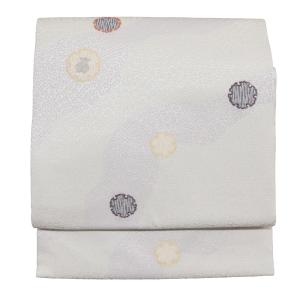 Prices down2）正絹 小紋 反物 着物「ライトベージュ 破れ七宝」日本製