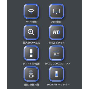 顕微鏡 デジタル顕微鏡 USB 2000倍 B...の詳細画像1