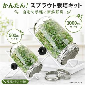 スプラウト栽培キット 種子発芽ジャーセット メイソンジャー式 ブロッコリースプラウト アルファルファ対応 室内家庭用 初心者簡単発芽栽培セット