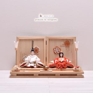 雛人形 おしゃれ ひな人形 親王飾り コンパクト「紅 japanese powerful