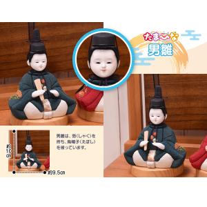 雛人形 おしゃれ ひな人形 木目込人形「たまひ...の詳細画像4