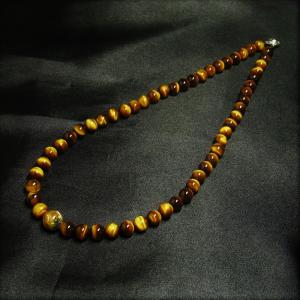 相性抜群の組み合わせ 太陽放射ルチル タイガーアイ 天然石 ネックレス