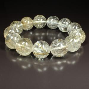 シルバールチルブレスレット 虹たっぷりクォーツ 15ミリ 一点物 SiR29