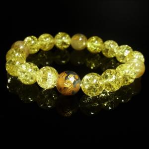 ブレスレット ルチル×オニキスブレス コラボ ルチルクォーツ ブラック