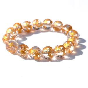 ブレスレット ルチル×オニキスブレス コラボ ルチルクォーツ ブラック