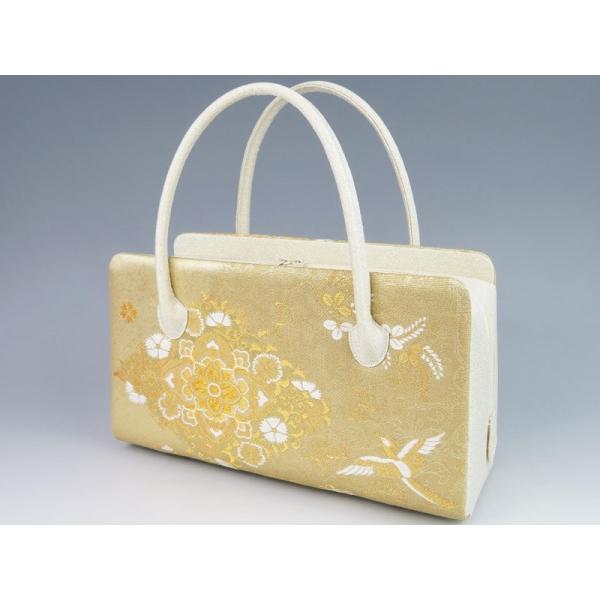 【 京都西陣 帯地 】 利休バッグ　高級仕立　日本製