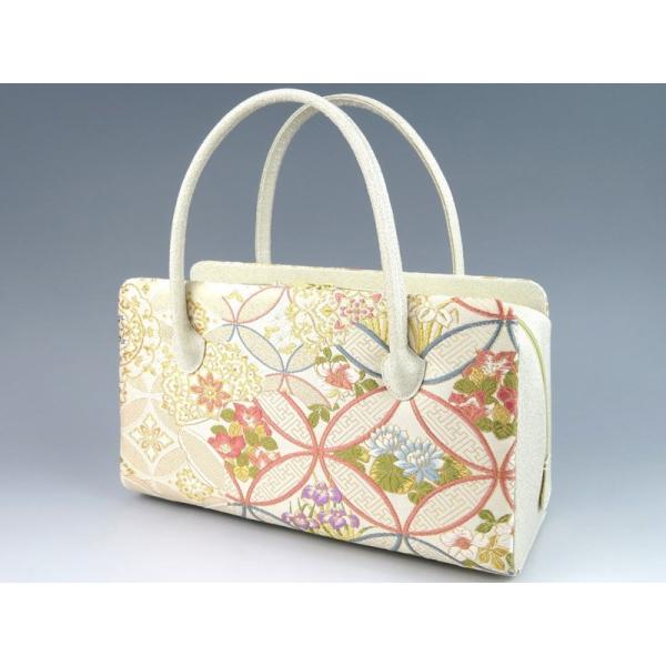 【 京都西陣 帯地 】 利休バッグ　高級仕立　日本製