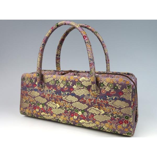 【 京都 銘織京錦 】 横長　利休バッグ　高級仕立　日本製