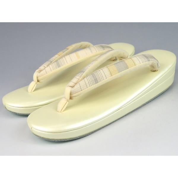 【 京都 銘織京錦 】 小判型　牛革　本革 草履　Ｌサイズ　(訳) 新品 サンプル品