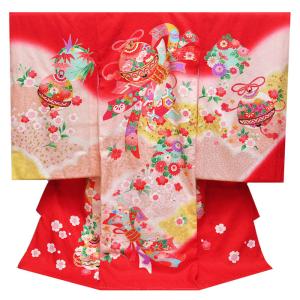 京美 お宮参り 着物 女の子 絹100％ 正絹 女児初着 四ツ巻総鹿の子本
