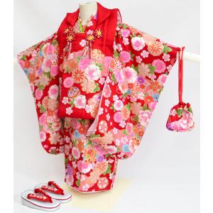 京美 七五三 着物 3歳 女の子 被布セット 式部浪漫KAGURA（かぐら