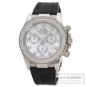 ROLEX ロレックス 116589RBR コスモグラフ デイトナ 腕時計 K18ホワイトゴールド ラバー ダイヤモンド メンズ 中古