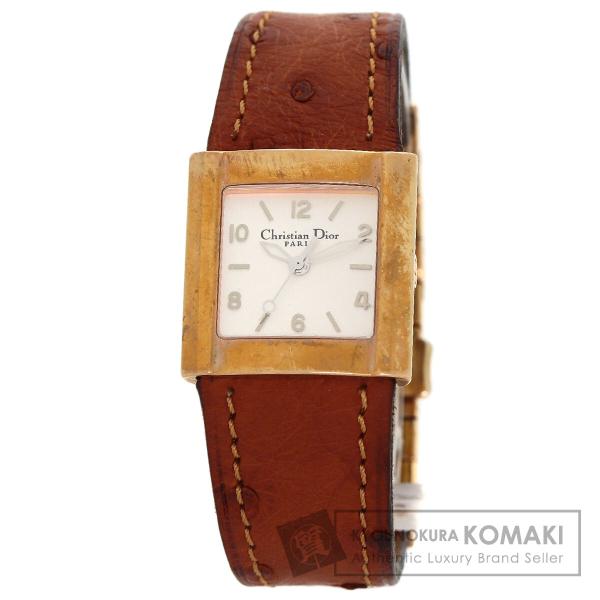 CHRISTIAN DIOR クリスチャンディオール D80-140  スクエアフェイス 腕時計  ...
